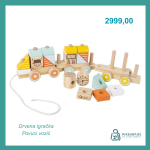 Drvena igračka Povuci Vozić