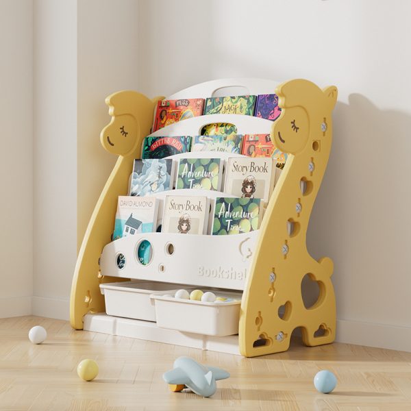 Polica za knjige i igračke "Lama" - Žuta boja