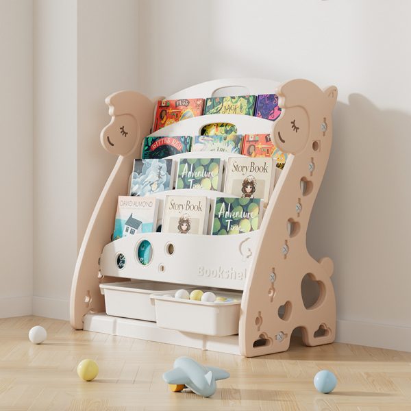 Polica za knjige i igračke "Lama" - Bež boja