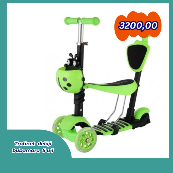 DEČIJI TROTINET 5 U 1 TS-210-5 ZELENI