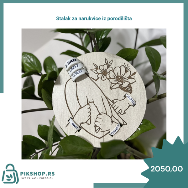 Stalak za narukvice iz porodilišta