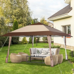 Gazebo paviljon sa mehanizmom 390x390cm Bež