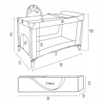 MoMi Belove Plus prenosivi krevetac Dark Green 2 Nivoa - Слика 15