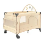 MoMi Belove Plus prenosivi krevetac za bebe Beige 2 Nivoa - Слика 2