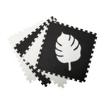 MoMi Feli podloga za bebe - Puzzle od pene Black - Слика 5