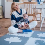 MoMi Feli podloga za bebe - Puzzle od pene Grey - Слика 11