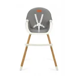 MoMi Flovi stolica za hranjenje bebe Grey White, 6m+ - Слика 3
