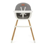 MoMi Flovi stolica za hranjenje bebe Grey White, 6m+ - Слика 2