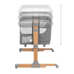 MoMi Smart Bed kolevka za bebe Grey, 0m+ - Слика 9