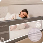 MoMi Lexi Plus XL zaštitna ograda za krevet Grey - Слика 7