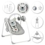 MoMi Liss ljuljaška za bebe Bear Pink, 0-9kg - Слика 8