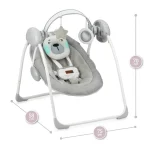 MoMi Liss ljuljaška za bebe Bear Turquoise, 0-9kg - Слика 6