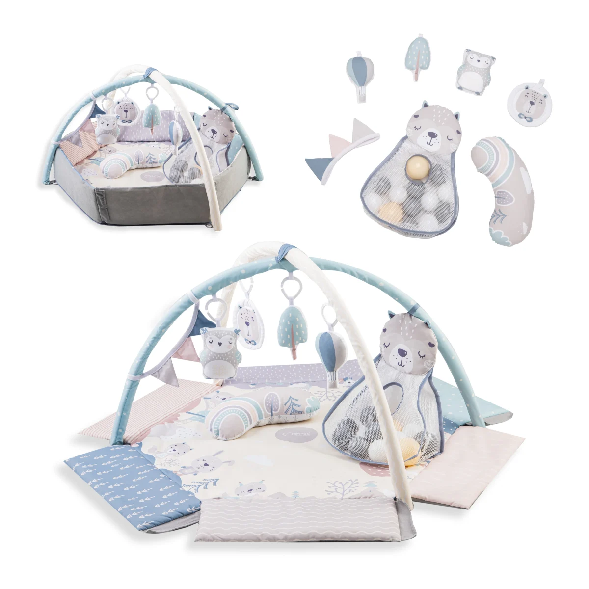 MoMi podloga za igru sa gimnastikom i lopticama Pastel - Слика 10