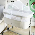 MoMi Revo kolevka za bebe Beige, 0m+ - Слика 14