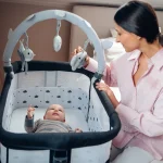 MoMi Revo kolevka za bebe Dark Grey, 0m+ - Слика 14