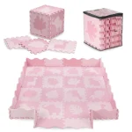 MoMi Zawi podloga za bebe - Puzzle od pene Pink - Слика 8