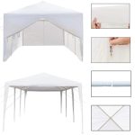 Beli Paviljon Party 9x3m sa Stranicama - Слика 3