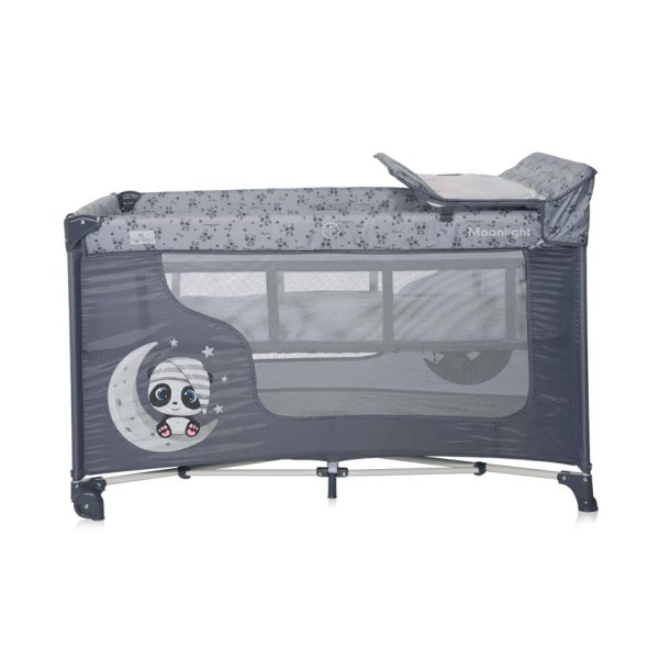 LORELLI PRENOSIVI KREVET MOONLIGHT 2 NIVOA - COOL GREY PANDAS (2023)