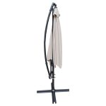 Viseći aluminijumski suncobran 300 cm bež - Слика 3