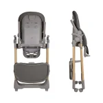 Kikka Boo Olive Wood hranilica za bebe Grey, 6m+ - Слика 3