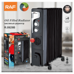 RAF R.0929B ULJNI RADIJATOR SA VENTILATOROM 9 REBARA CRNI 2400W - Слика 2