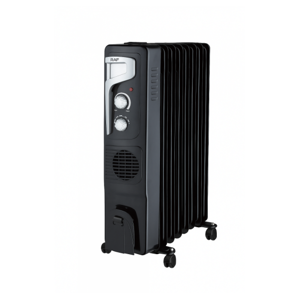 RAF R.0929B ULJNI RADIJATOR SA VENTILATOROM 9 REBARA CRNI 2400W