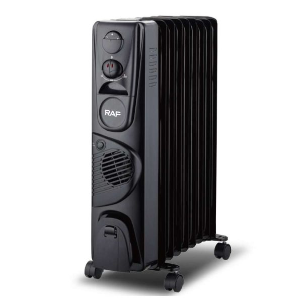 RAF R.0931B ULJNI RADIJATOR SA VENTILATOROM 9 REBARA CRNI 2400W