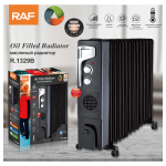 RAF R329B ULJNI RADIJATOR SA VENTILATOROM 13 REBARA CRNI 2900W - Слика 2