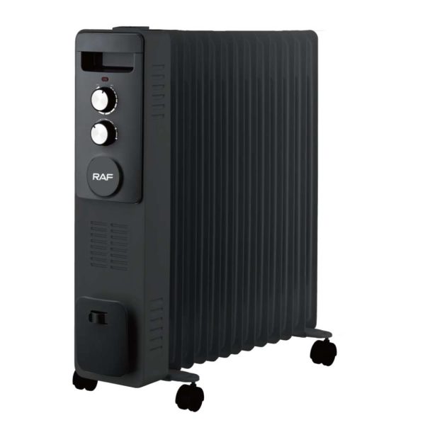 RAF R338B ULJNI RADIJATOR SA VENTILATOROM 13 REBARA CRNI 2900W