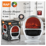 RAF R600 MINI KERAMIČKA GREJLICA SA EFEKTOM KAMINA BELA 1500W