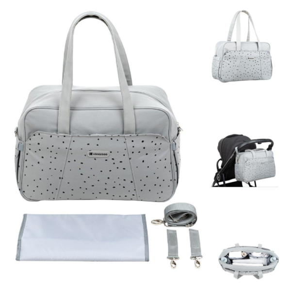 18787 KikkaBoo Torba za mame Chelsea Dots Grey (KKB21078) - Слика 3