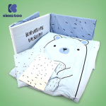 KikkaBoo Posteljina sa ogradicom 6 pcs 60/120 Bear with Me blue (KKB60115)