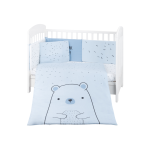 KikkaBoo Posteljina sa ogradicom 6 pcs 60/120 Bear with Me blue (KKB60115) - Слика 3