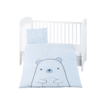 KikkaBoo Posteljina navlaka 3 pcs Bear with Me blue (KKB30143)