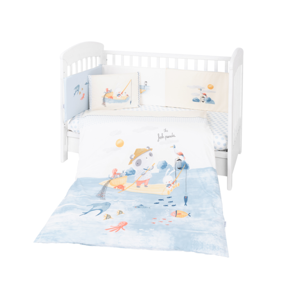 19054 KikkaBoo Posteljina sa ogradicom 6 pcs 70/140 The Fish Panda (KKB60067) - Слика 2
