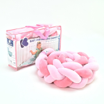 KikkaBoo Pletenica za krevetac trostruka 180 cm Pink (KKB50138)