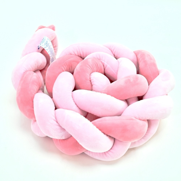 19130 KikkaBoo Pletenica za krevetac trostruka 180 cm Pink (KKB50138) - Слика 2