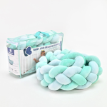 KikkaBoo Pletenica za krevetac trostruka 180 cm Mint (KKB51140)