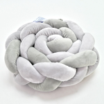 KikkaBoo Pletenica za krevetac trostruka 180 cm Grey (KKB51141)