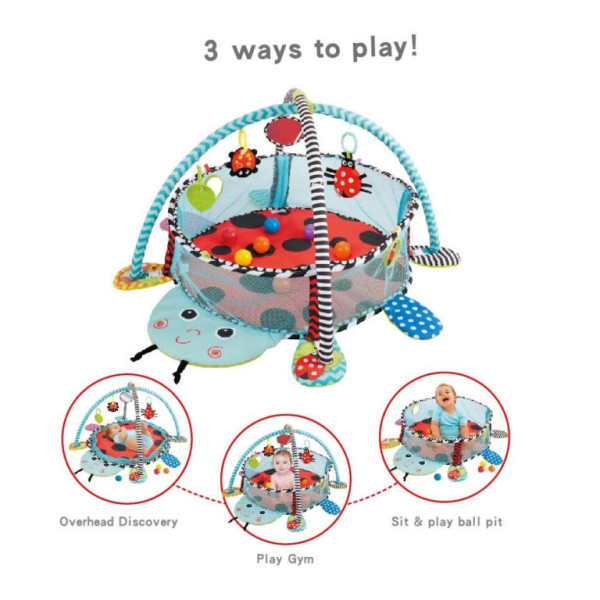 19232 KikkaBoo Podloga za igru sa 30 loptica Ladybug (KKB102360 - Слика 3