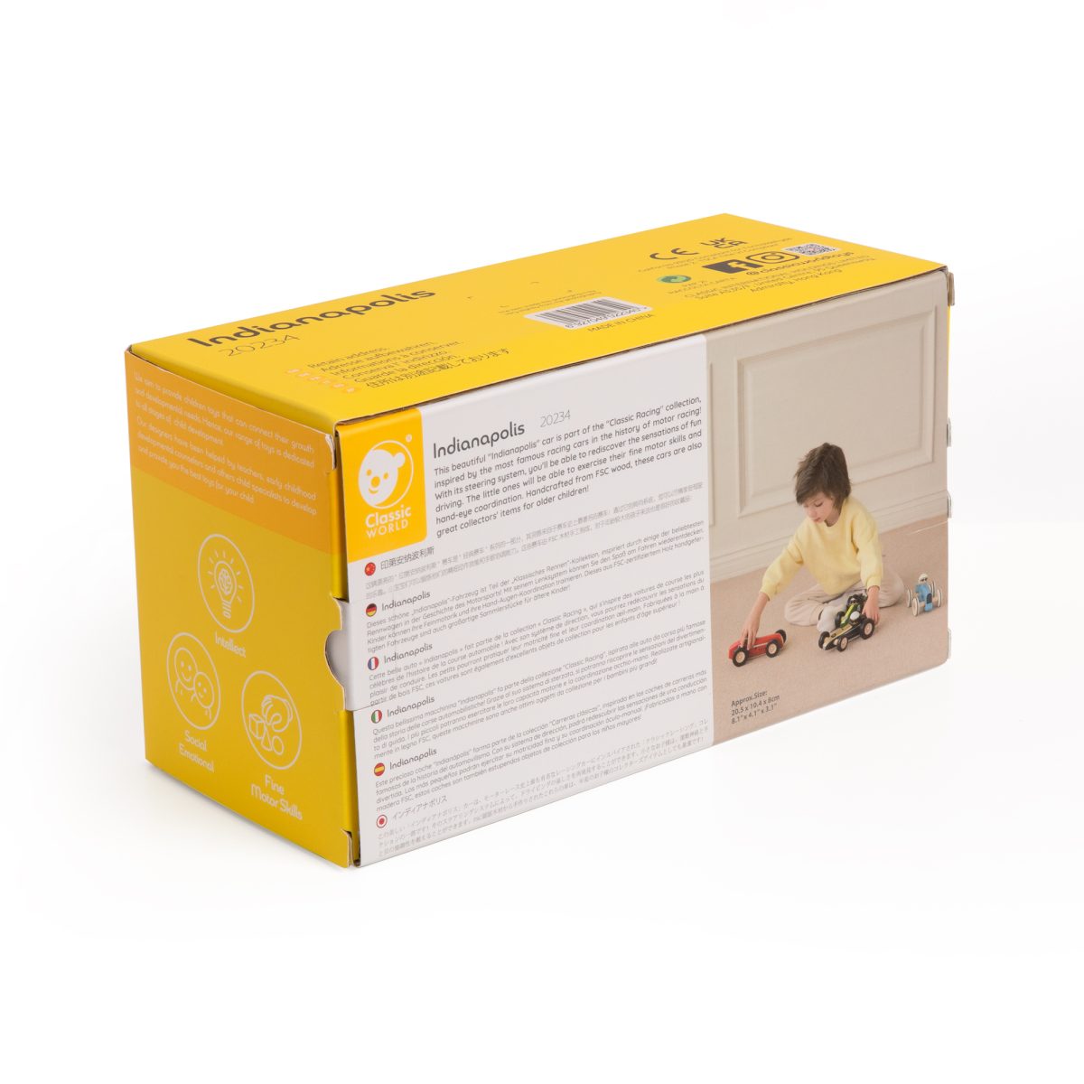 20234-pk-3 Drvena igračka trkački automobil Indianapolis Classic World - Слика 1
