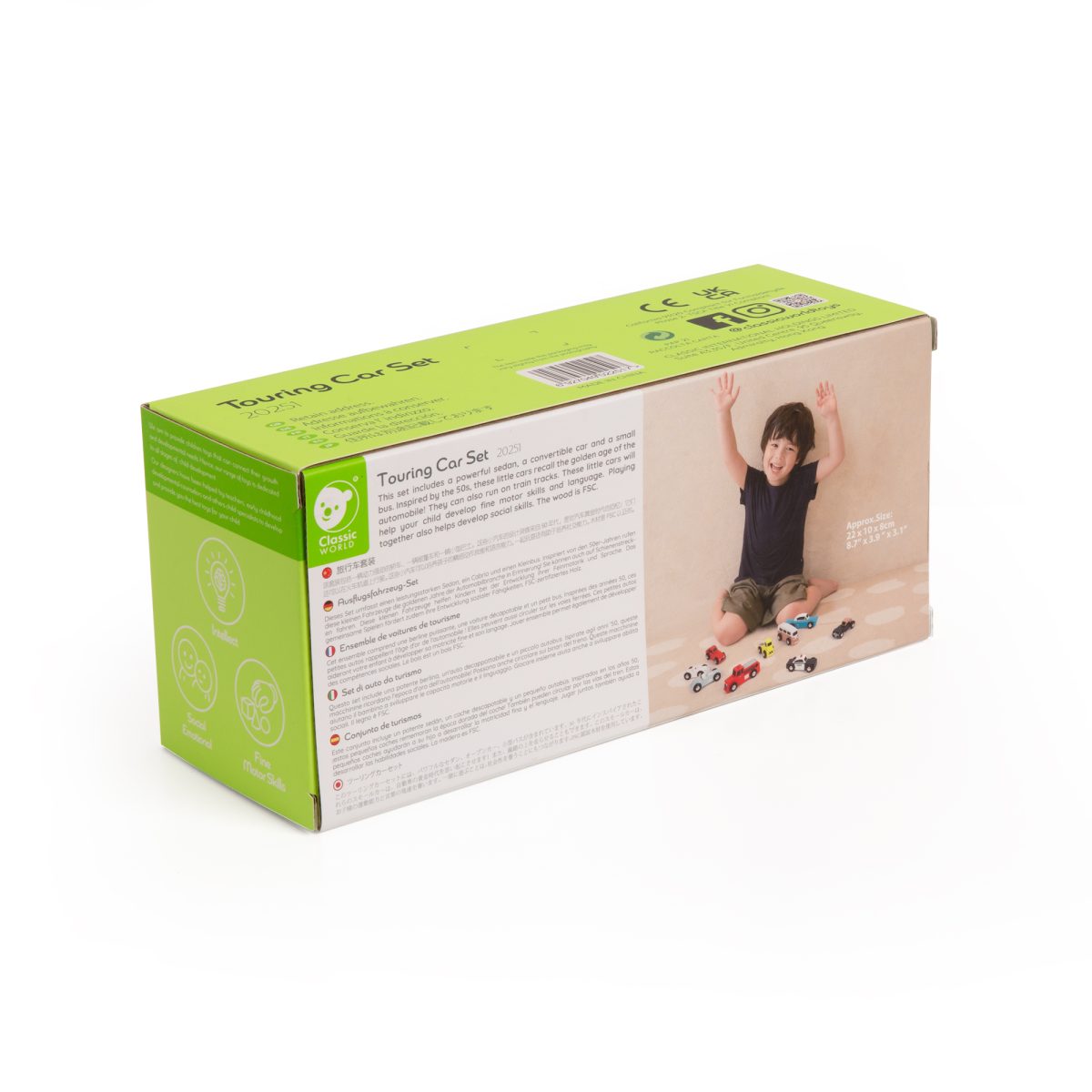 20251-pk-3 Drvene igračke autići Touring set Classic World - Слика 1