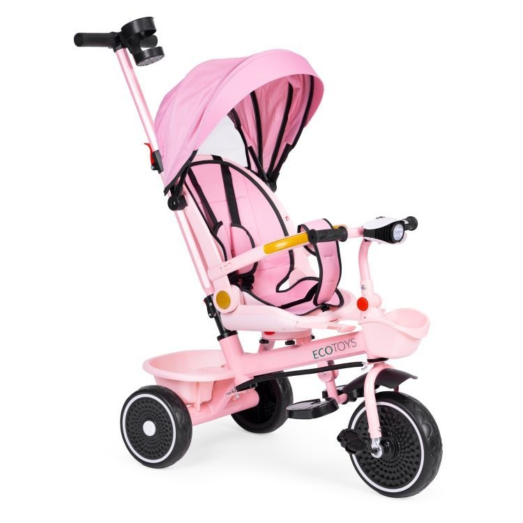 2u1-tricikl-sa-rotirajucim-sedistem-i-sklopivom-tendom-pink-ecotoys3071469 2u1 tricikl sa rotirajućim sedištem i sklopivom tendom Pink, ECOTOYS - Слика 3