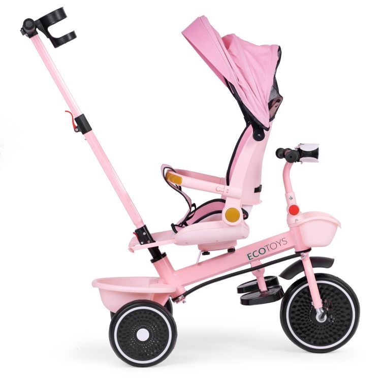 2u1-tricikl-sa-rotirajucim-sedistem-i-sklopivom-tendom-pink-ecotoys3071478 2u1 tricikl sa rotirajućim sedištem i sklopivom tendom Pink, ECOTOYS - Слика 6