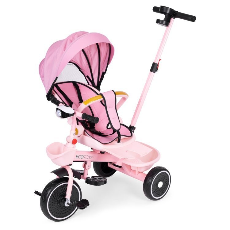 2u1-tricikl-sa-rotirajucim-sedistem-i-sklopivom-tendom-pink-ecotoys3071481 2u1 tricikl sa rotirajućim sedištem i sklopivom tendom Pink, ECOTOYS - Слика 7
