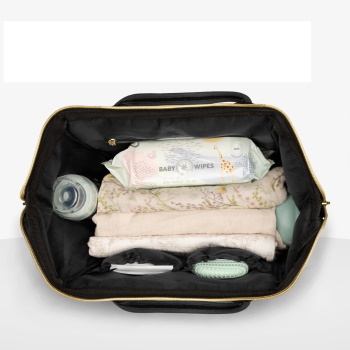 32786 KikkaBoo Torba za mame Siena premium Black/Gold (KKB22110) - Слика 5