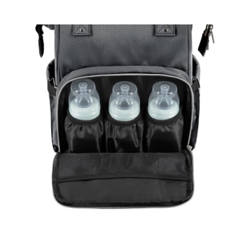 32816 KikkaBoo Torba za mame Siena premium Dark Grey (KKB22114) - Слика 5