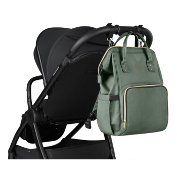 32821 KikkaBoo Torba za mame Siena premium Army Green (KKB22115) - Слика 7
