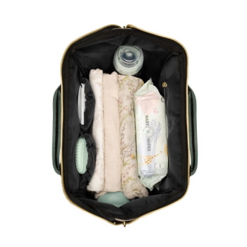 32823 KikkaBoo Torba za mame Siena premium Army Green (KKB22115) - Слика 5