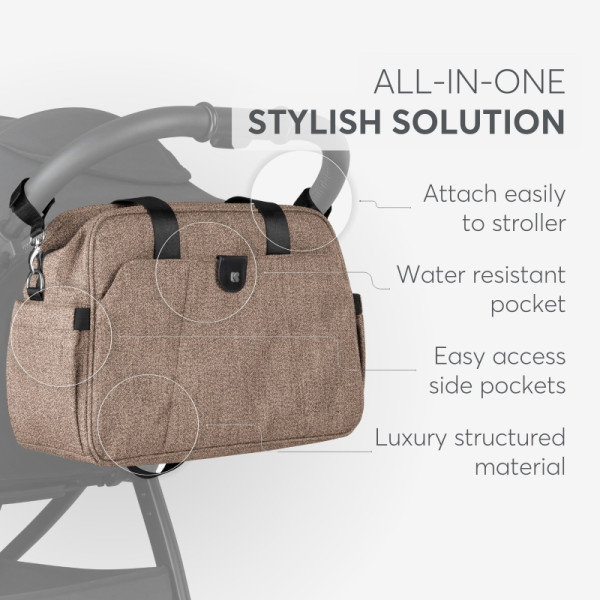 35113 KikkaBoo Torba za mame Chelsea premium Beige (KKB22116) - Слика 2